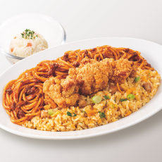 唐揚げトルコライスランチ