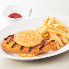 快カツごはんバーガー<br>細切りポテトセット