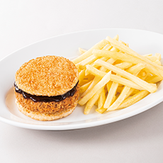 台湾ミンチカツごはんバーガー<br>金のポテト トリュフセット
