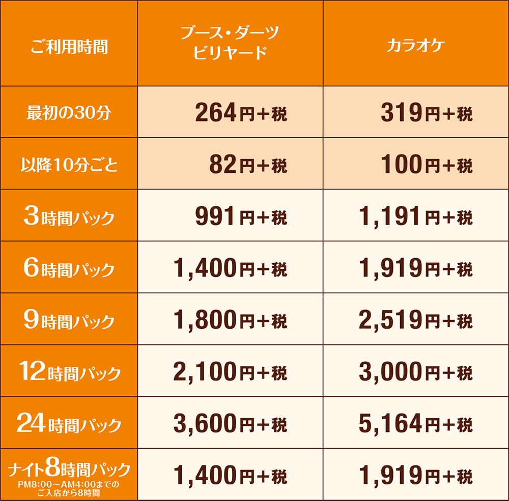 快活club 秋田広面店のご案内 店舗検索 料金