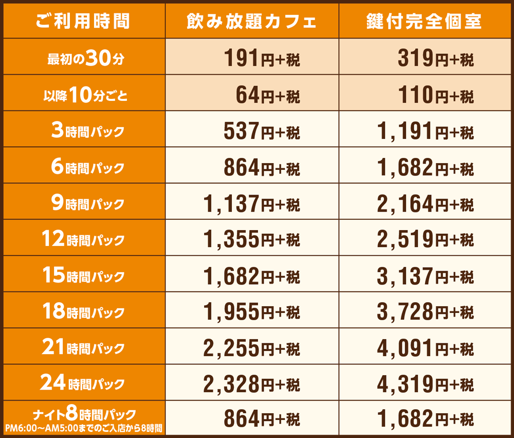 快活club 札幌狸小路2号店のご案内 店舗検索 料金