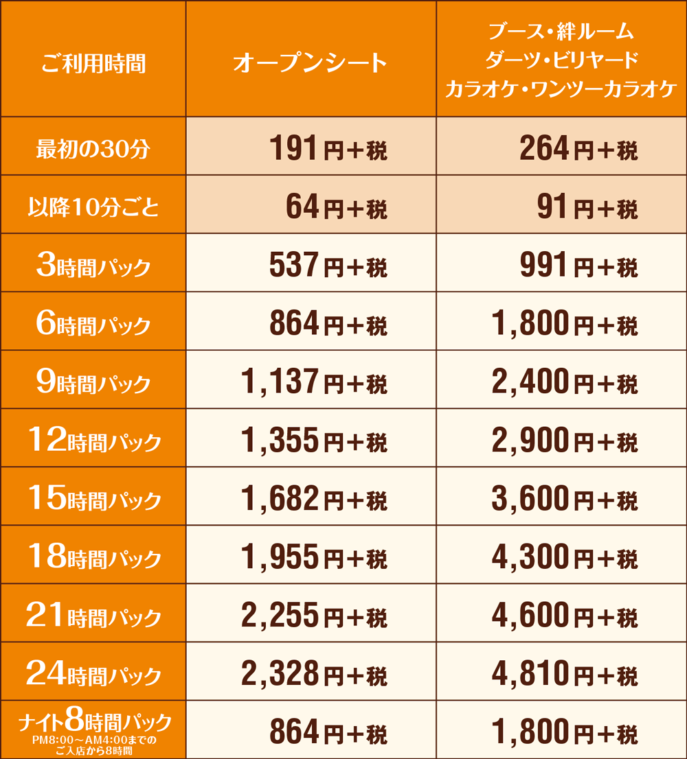 快活club 横浜北山田店のご案内 店舗検索 料金