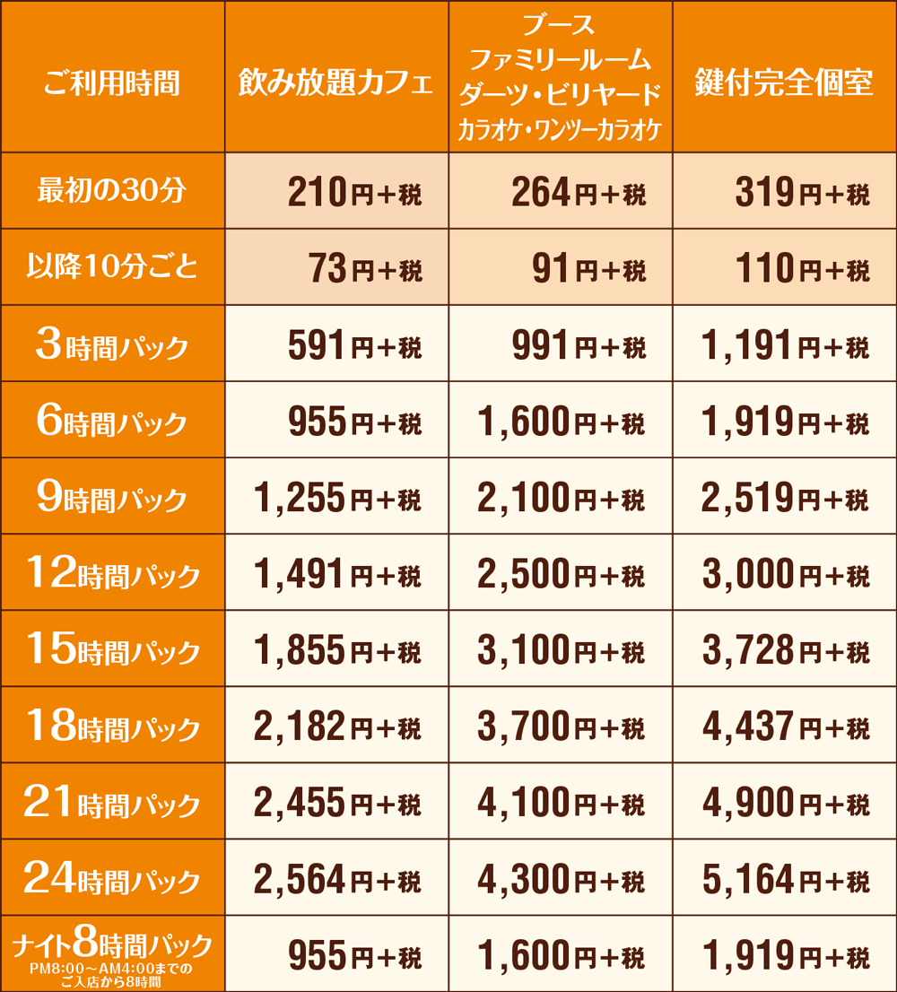 快活club 大垣店のご案内 店舗検索 料金