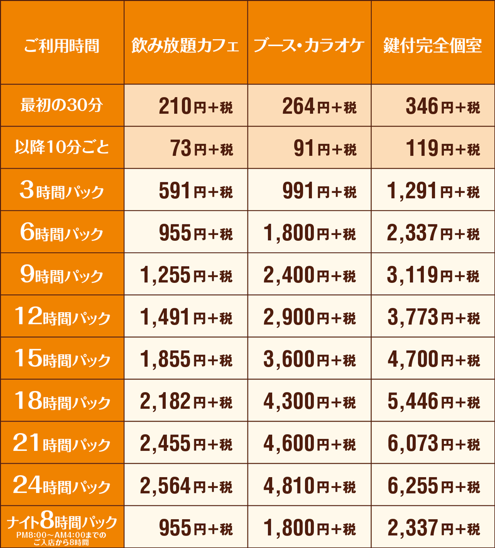 快活club 名和店のご案内 店舗検索 料金