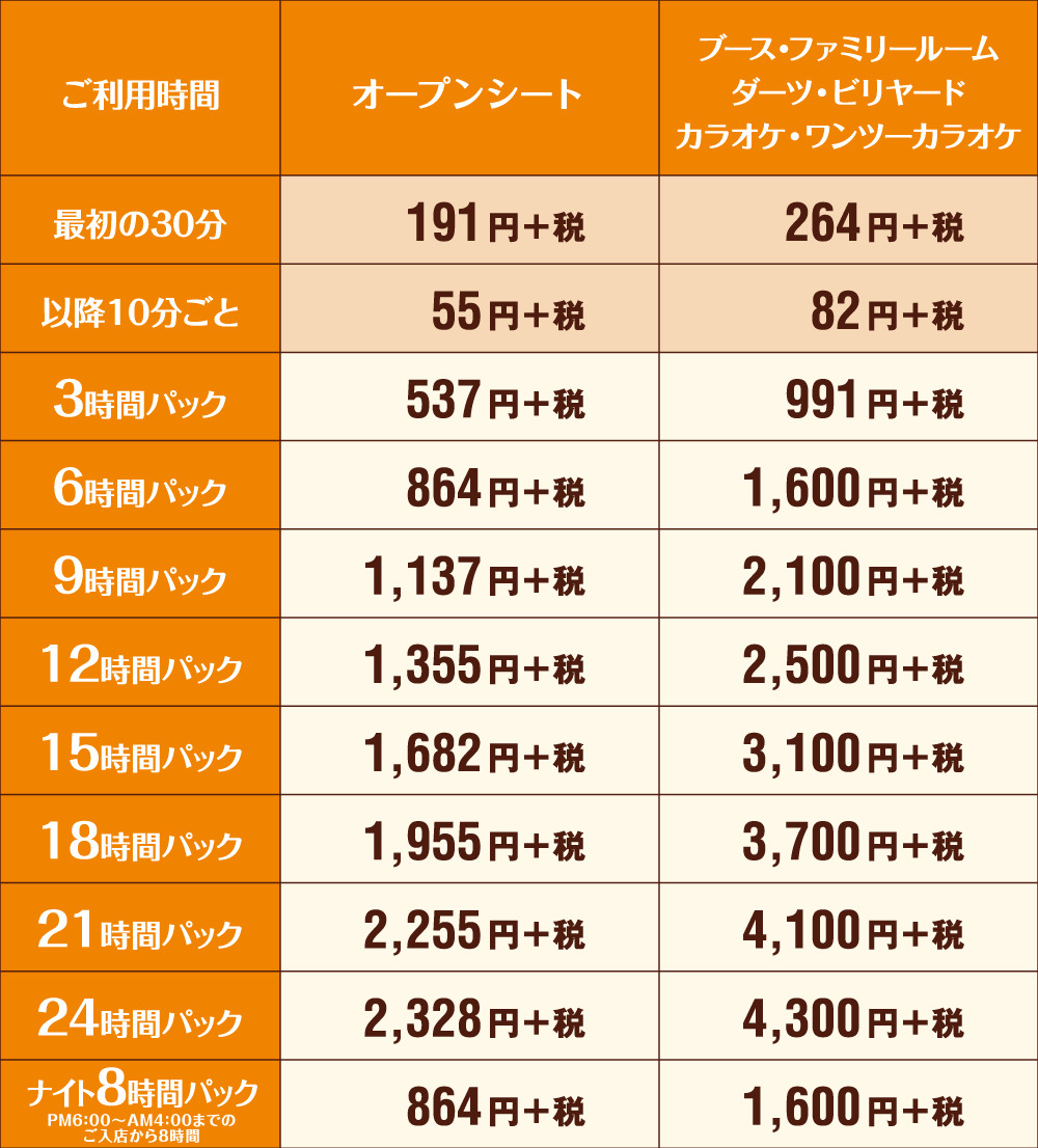 快活club 紀ノ川大橋店のご案内 店舗検索 料金