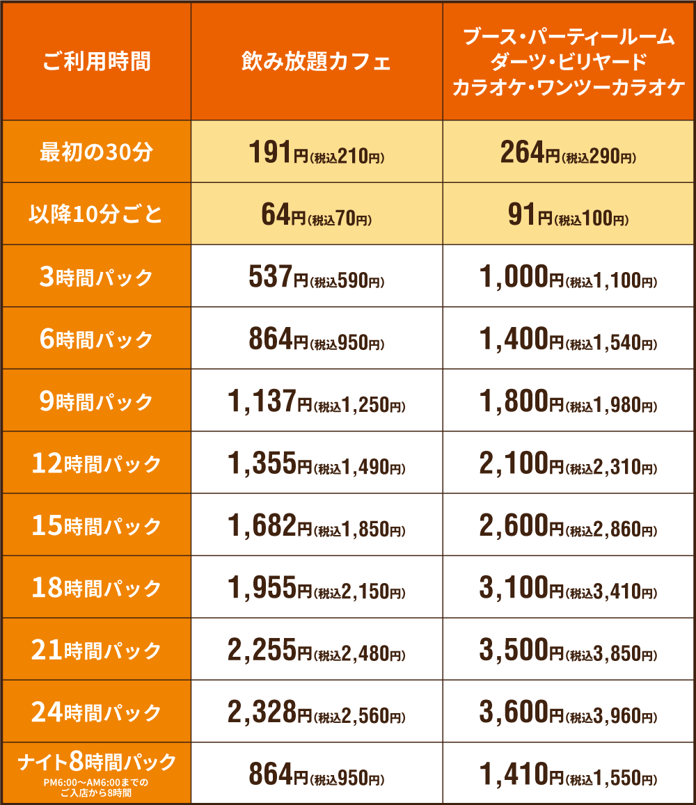 快活club 高松福岡町店のご案内 店舗検索 料金