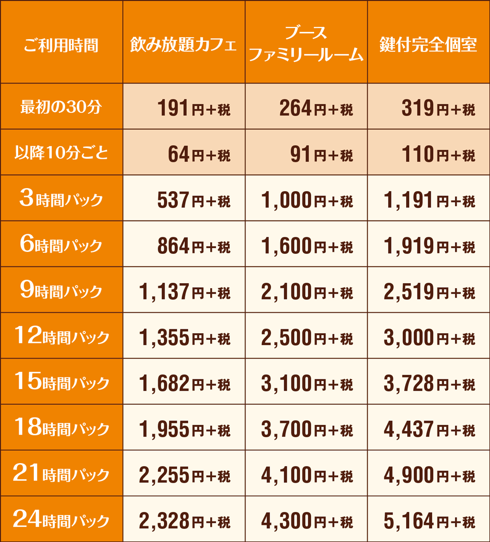 快活club 熊本下通店のご案内 店舗検索 料金