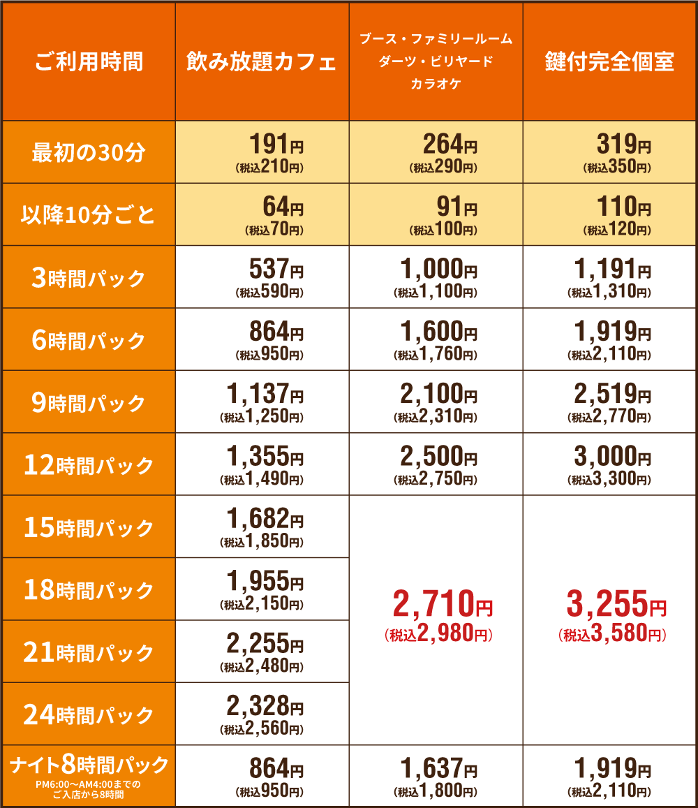 快活club 三原店のご案内 店舗検索 料金