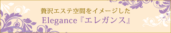 贅沢エステ空間をイメージしたＥlegance 『エレガンス』